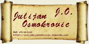 Julijan Osmokrović vizit kartica